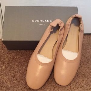 Everlane Leather Day Flats in pale rose